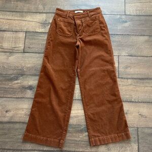 LOFT Rust Corduroy Trousers